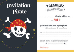 carte invitation pirate