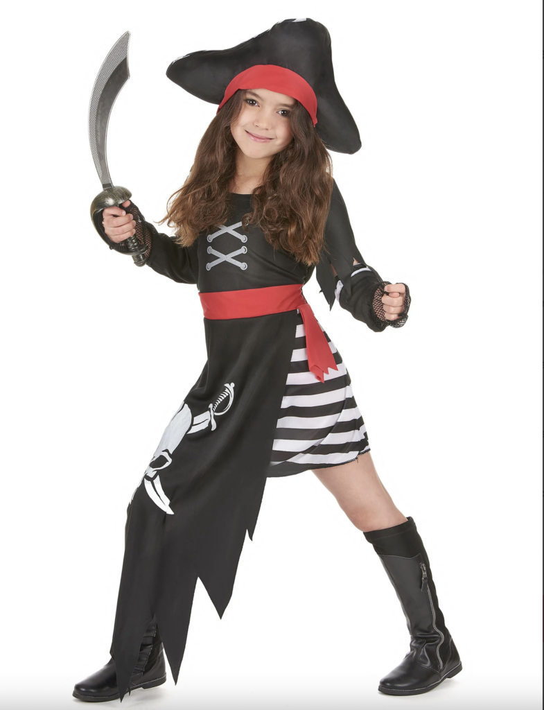 costume de pirate avec robe pour les filles aventurières !